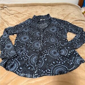 0039 Italy Floral Patterned Women's Top XL